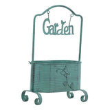 Maxbell Iron Planter Pot Planter Stand Metal Planter Basket for Garden Balcony Patio Green