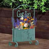 Maxbell Iron Planter Pot Planter Stand Metal Planter Basket for Garden Balcony Patio Green