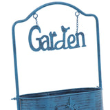 Maxbell Iron Planter Pot Planter Stand Metal Planter Basket for Garden Balcony Patio Blue