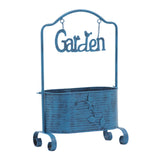 Maxbell Iron Planter Pot Planter Stand Metal Planter Basket for Garden Balcony Patio Blue