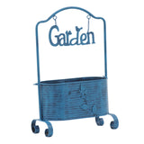 Maxbell Iron Planter Pot Planter Stand Metal Planter Basket for Garden Balcony Patio Blue