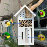 Maxbell Bee Hotel Shelter Nest Box Weatherproof Garden Habitat Handmade Bee Beees