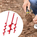 Maxbell 3Pcs Auger Drill Bit for Planting Bedding for Garden Fence Borer Flower Bulb 22cm 37cm 30cm