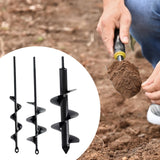 Maxbell 3Pcs Auger Drill Bit for Planting Bedding for Garden Fence Borer Flower Bulb 4x30cm 7x30cm 9x30cm