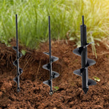 Maxbell 3Pcs Auger Drill Bit for Planting Bedding for Garden Fence Borer Flower Bulb 4x30cm 7x30cm 9x30cm