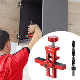 Maxbell Cabinet Door Mounting Jig Aluminium Alloy for Living Room Carpentry Bookcase with 1 drill