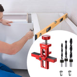 Maxbell Cabinet Door Mounting Jig Aluminium Alloy for Living Room Carpentry Bookcase with 3 drill