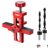 Maxbell Cabinet Door Mounting Jig Aluminium Alloy for Living Room Carpentry Bookcase with 3 drill