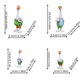 Maxbell 4Pcs Resin Couple Duck Figurines Artificial Duck Decor for Yard Patio Office