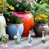 Maxbell 4Pcs Resin Couple Duck Figurines Artificial Duck Decor for Yard Patio Office