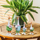 Maxbell 4Pcs Resin Couple Duck Figurines Artificial Duck Decor for Yard Patio Office