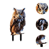 Maxbell Yard Stake Acrylic Owl Garden Ornament Yard Sign for Courtyard Outdoor Patio