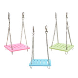 Maxbell Hamster Swing Toy Cage Decor Pet Hanging Accessories for Macaw Bird Parakeet Pink