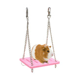 Maxbell Hamster Swing Toy Cage Decor Pet Hanging Accessories for Macaw Bird Parakeet Pink