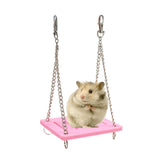 Maxbell Hamster Swing Toy Cage Decor Pet Hanging Accessories for Macaw Bird Parakeet Pink