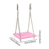 Maxbell Hamster Swing Toy Cage Decor Pet Hanging Accessories for Macaw Bird Parakeet Pink