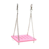 Maxbell Hamster Swing Toy Cage Decor Pet Hanging Accessories for Macaw Bird Parakeet Pink