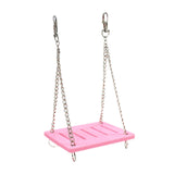 Maxbell Hamster Swing Toy Cage Decor Pet Hanging Accessories for Macaw Bird Parakeet Pink