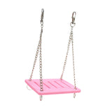 Maxbell Hamster Swing Toy Cage Decor Pet Hanging Accessories for Macaw Bird Parakeet Pink