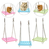 Maxbell Hamster Swing Toy Cage Decor Pet Hanging Accessories for Macaw Bird Parakeet Pink