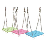 Maxbell Hamster Swing Toy Cage Decor Pet Hanging Accessories for Macaw Bird Parakeet Pink