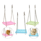 Maxbell Hamster Swing Toy Cage Decor Pet Hanging Accessories for Macaw Bird Parakeet Pink