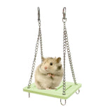 Maxbell Hamster Swing Toy Cage Decor Pet Hanging Accessories for Macaw Bird Parakeet Green