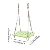 Maxbell Hamster Swing Toy Cage Decor Pet Hanging Accessories for Macaw Bird Parakeet Green