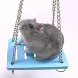 Maxbell Hamster Swing Toy Cage Decor Pet Hanging Accessories for Macaw Bird Parakeet Blue