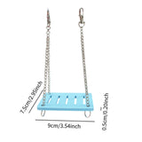 Maxbell Hamster Swing Toy Cage Decor Pet Hanging Accessories for Macaw Bird Parakeet Blue