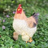 Maxbell Chicken Statue Simulated Creative Yard Art Decor for Patio Outdoor Landscape