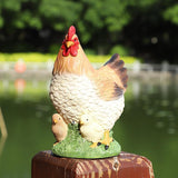 Maxbell Chicken Statue Simulated Creative Yard Art Decor for Patio Outdoor Landscape