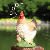 Maxbell Chicken Statue Simulated Creative Yard Art Decor for Patio Outdoor Landscape