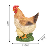 Maxbell Chicken Statue Simulated Creative Yard Art Decor for Patio Outdoor Landscape