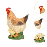 Maxbell Chicken Statue Simulated Creative Yard Art Decor for Patio Outdoor Landscape