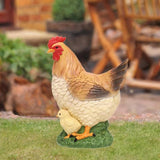 Maxbell Chicken Statue Simulated Creative Yard Art Decor for Patio Outdoor Landscape