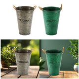 Maxbell Farmhouse Flower Planter Metal Bucket Multifunctional for Patios Party Decor green