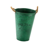 Maxbell Farmhouse Flower Planter Metal Bucket Multifunctional for Patios Party Decor green