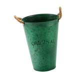 Maxbell Farmhouse Flower Planter Metal Bucket Multifunctional for Patios Party Decor green