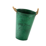 Maxbell Farmhouse Flower Planter Metal Bucket Multifunctional for Patios Party Decor green