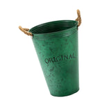 Maxbell Farmhouse Flower Planter Metal Bucket Multifunctional for Patios Party Decor green