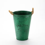 Maxbell Farmhouse Flower Planter Metal Bucket Multifunctional for Patios Party Decor green