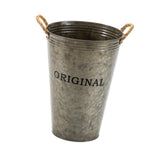 Maxbell Farmhouse Flower Planter Metal Bucket Multifunctional for Patios Party Decor brown