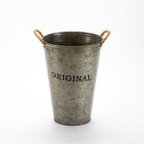 Maxbell Farmhouse Flower Planter Metal Bucket Multifunctional for Patios Party Decor brown