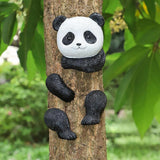 Maxbell Animal up A Tree Statue Tree Hugger Accessories for Backyard Resin Miniature Panda