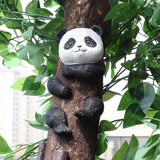 Maxbell Animal up A Tree Statue Tree Hugger Accessories for Backyard Resin Miniature Panda