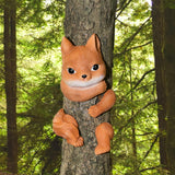 Maxbell Animal up A Tree Statue Tree Hugger Accessories for Backyard Resin Miniature Squirrel