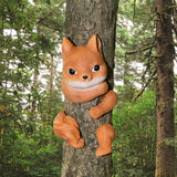 Maxbell Animal up A Tree Statue Tree Hugger Accessories for Backyard Resin Miniature Squirrel