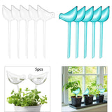 Maxbell 5x Bird Shaped Plant Watering Globes Planter Indoor Plants Automatic Waterer Clear