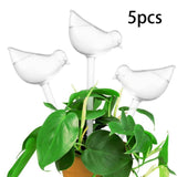 Maxbell 5x Bird Shaped Plant Watering Globes Planter Indoor Plants Automatic Waterer Clear